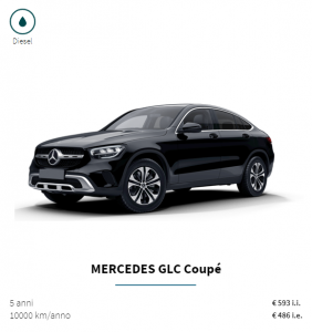 MERCEDES.GLC Coupe.UnipolRental.UnipolSai.Unipoint.Noleggio.lungo.termine.Automiete.Langzeitmiete.Prezzo.09.2021