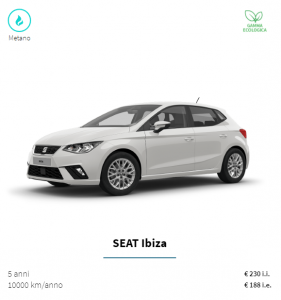 SEAT.Ibiza.Metano.UnipolRental.UnipolSai.Unipoint.Noleggio.lungo.termine.Automiete.Langzeitmiete.Prezzo.09.2021